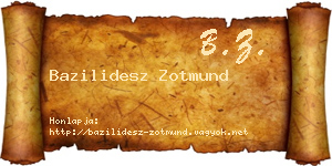 Bazilidesz Zotmund névjegykártya